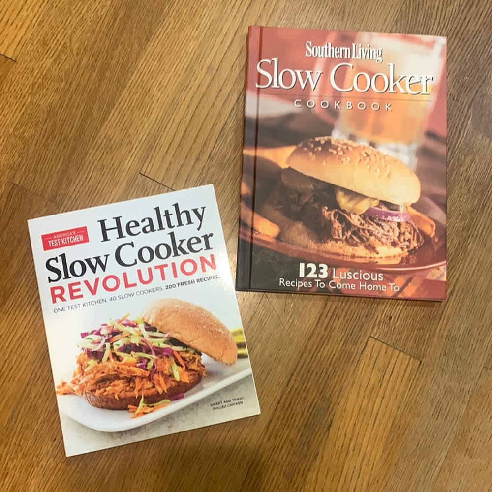 Pair of slow cooker cookbooks